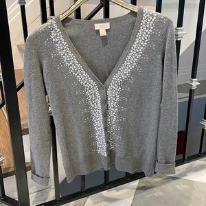 Ann Taylor loft grey cardigan size small.